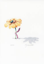 Load image into Gallery viewer, A5 Original Spot Illustration - #1 Flower Worm &amp; Beetle
