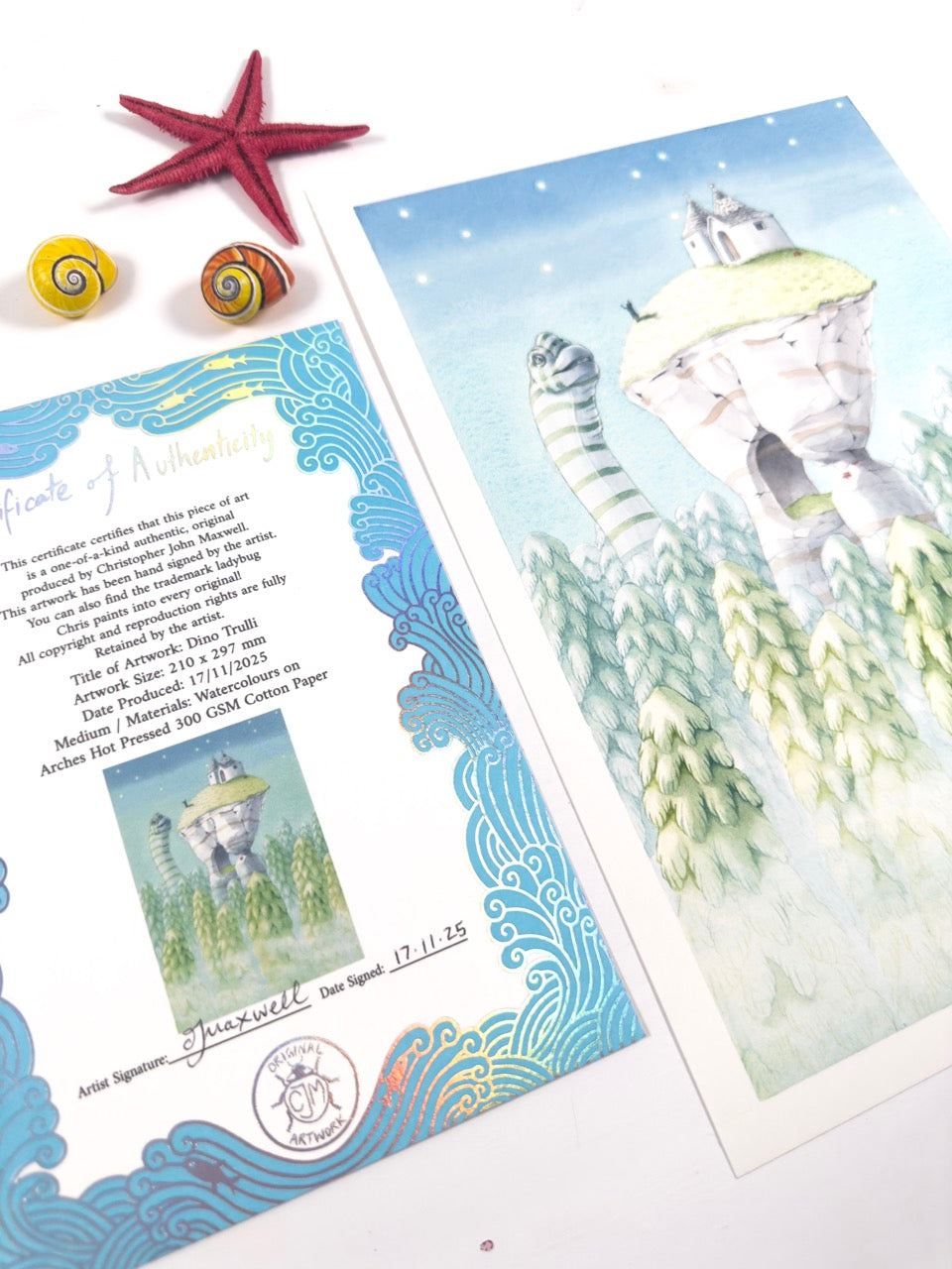 A4 Original Artwork 🦕  Dino Trulli