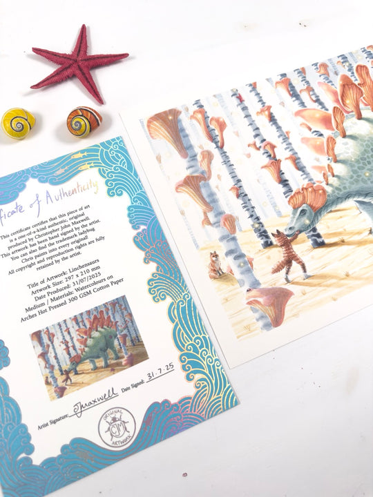 A4 Original Artwork 🍄  Lichensaurs