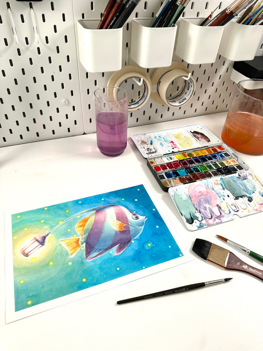 A4 Original Artwork - Lantern Fish