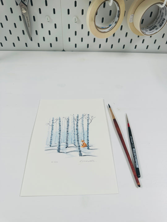 A5 Original Spot Illustration - #6 Woodland Fox