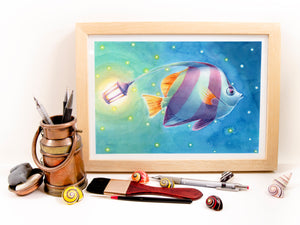 A4 Original Artwork - Lantern Fish