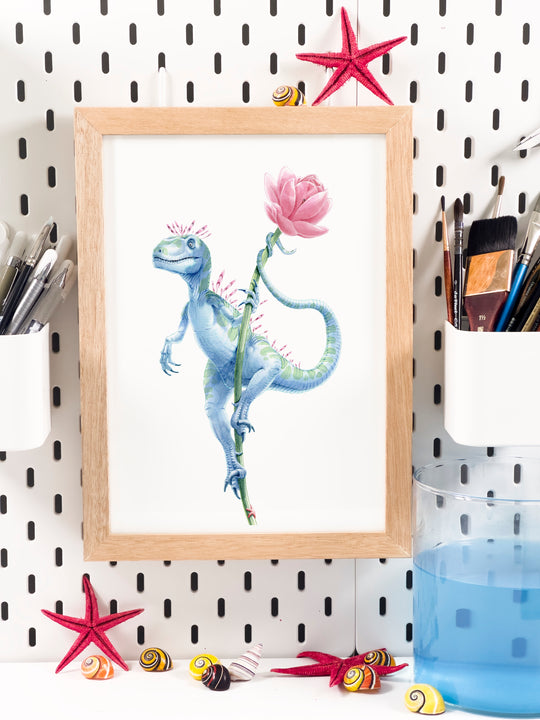 A4 Original Artwork 🪷 Lotus Raptor