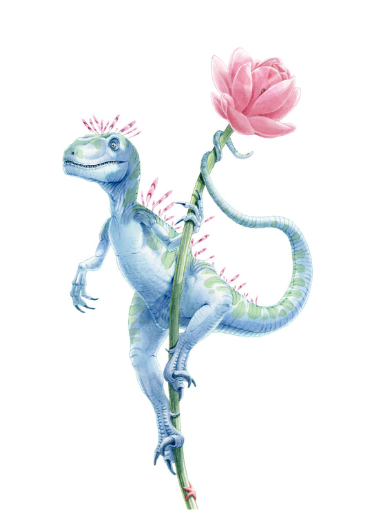 A4 Original Artwork 🪷 Lotus Raptor