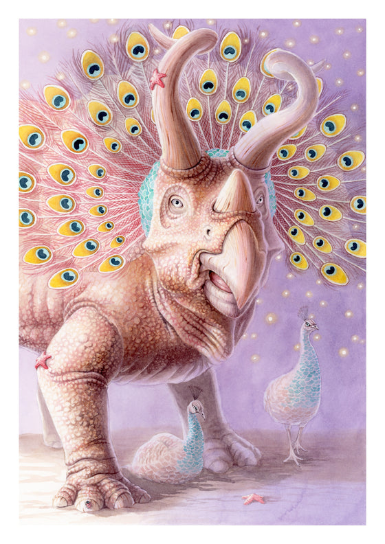 A4 Original Artwork 🦚 Triceracrest