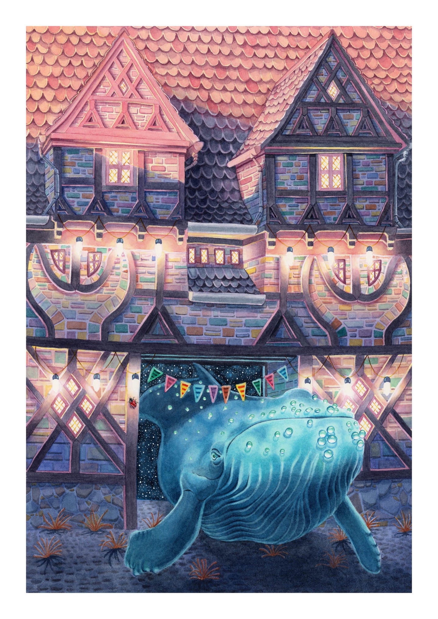 A4 Original Artwork - Whale World