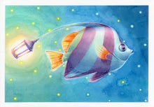 Load image into Gallery viewer, A4 Original Artwork - Lantern Fish
