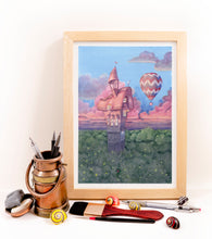 Load image into Gallery viewer, A4 Original Artwork - Watchtower Sunset
