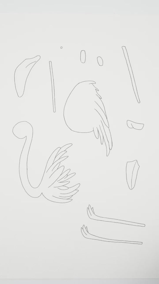 Framed Paper Sculpture - Frank The Flamingo