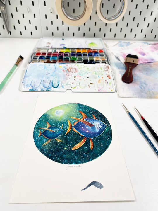 A5 Original Artwork - Flying Opah