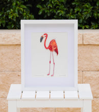 Load image into Gallery viewer, Framed Paper Sculpture - Frank The Flamingo
