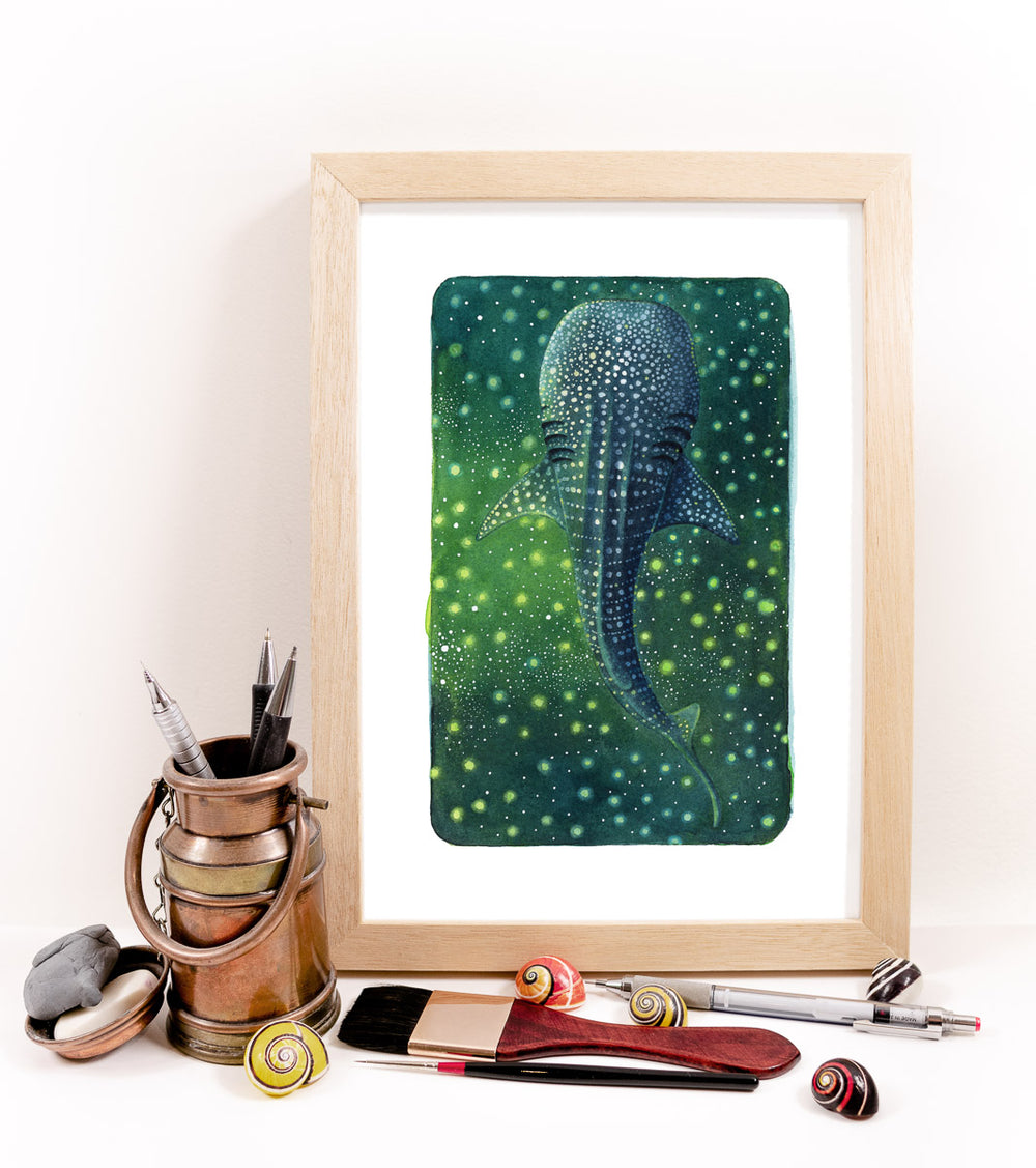 A5 Original Artwork - Whale Shark