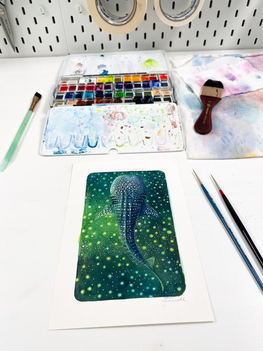 A5 Original Artwork - Whale Shark